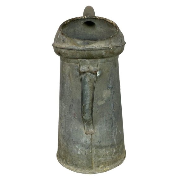 Vintage Galvanized Metal Oil Can Farmhouse Style Weathered Patina - Picture 2 of 7